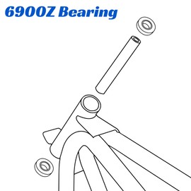 YOXUFA Mini Bike Steering Bearings Kit Replacement for Coleman CT200U BT200X CT200U-EX CT100U CC100X RT200 RT100 Predator 212cc 196cc 200cc 98cc 100cc 5.5hp 2.5 3.0hp Engine Parts 6900z