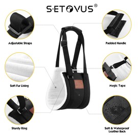 S-ETOVUS Dog Sling for Large Dogs Hind Leg Support, Magic Tape Dog Lift Harness, Soft Dog Support Harness for Back Legs, Hip Support Harness to Help Senior, Injured, Disabled and After ACL Surgery