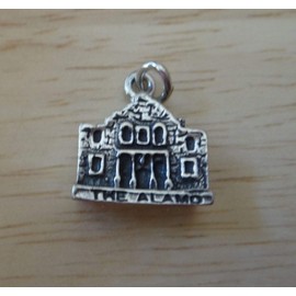 Wholesale Charms Sterling Silver 3D 15x13x7mm Texas says The Alamo San Antonio Charm