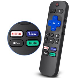 Replacement for Roku-TV-Remote, Compatible for TCL Roku/Hisense Roku/Onn Roku/Sharp Roku Series Smart TVs (Not for Roku Stick and Box)