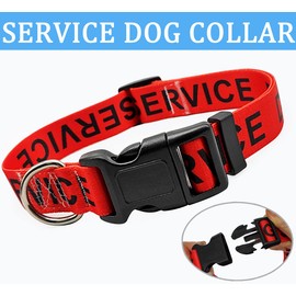 MayPaw Service Dog Collar, 1” and 1.5” Wide Dog Collar Strong Nylon Medium Large Extra-Large Dog Collar.