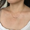 JENNYANDJUDE Custom LABRADORITE Small Bar Morse Code Necklace in Gold,