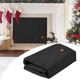 WELIDAY Magnetic Fireplace Covers Fireplace Blanket for Heat Loss Indoor Fireplace Draft Stopper with Built-in 10 Strong Magnet for Iron Fireplace Frame Fireplace Screen 36"x30"