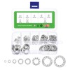 uxcell 140Pcs Internal Tooth Washers Assortment Kit, 304 Stainless Steel