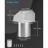 6 Inch Hooded Wall Vent Cover with Screen & Damper