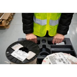 Southwire 65240340 Small 2 Shelf Utility/Service Cart, Lipped Shelves, 500 Lbs Capacity for Warehouse/Garage/Cleaning/Manufacturing