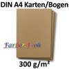 25 DIN A4 Paper Sheets Plano Sheet - Kraft Paper