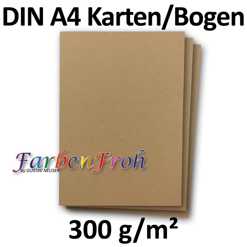 25 DIN A4 Paper Sheets Plano Sheet - Kraft Paper