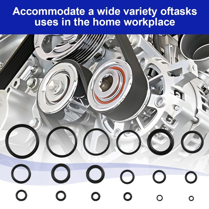 IKOPFLN Rubber Rings 225-Piece Set Sealing Rings O-Ring Assortment Seals