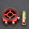Ausla Ölfilter-Sandwichplatten-Adapter Universal Aluminium-Ölkühler-Messplatte mit 3/4 Zoll X16UNF oder M20x1,5