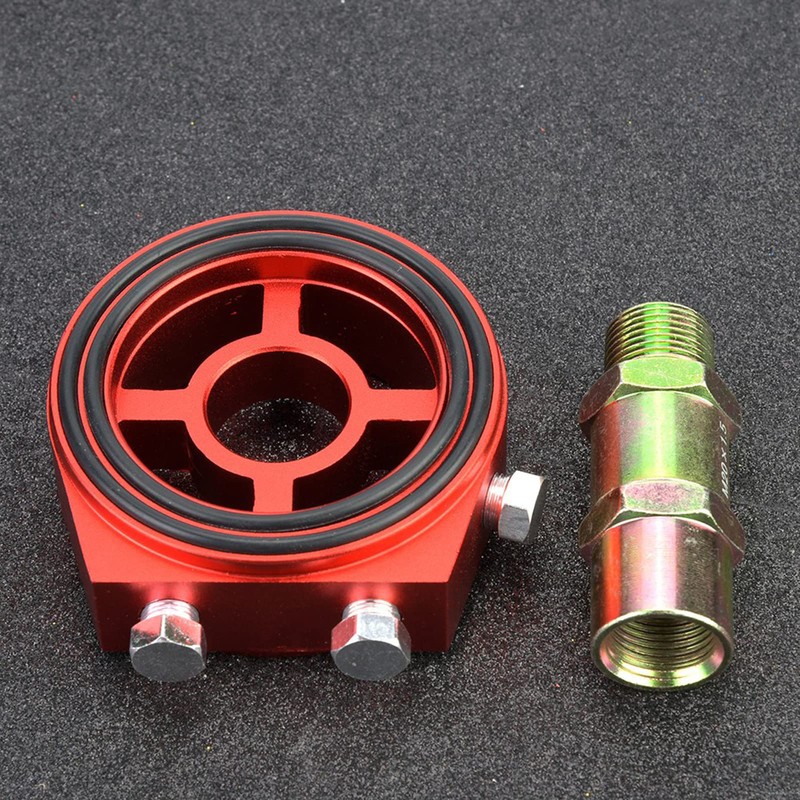 Ausla Ölfilter-Sandwichplatten-Adapter Universal Aluminium-Ölkühler-Messplatte mit 3/4 Zoll X16UNF oder M20x1,5