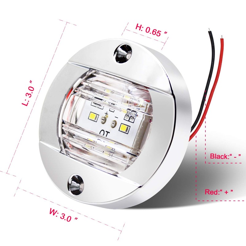 6 Pcs Marine Boat LED Cabin Deck Courtesy Light Stern