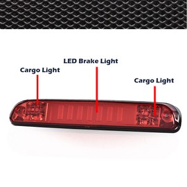 CNNELL Brake Lights Type I Compatible with 1993-2011 Ford Ranger, 1999-2016 F250 F350 F450 F550 Super Duty, 1995-2003 Mazda B2300 B2500 B3000 B4000 Tail Brake Light(Red lens Clear Bottoms)