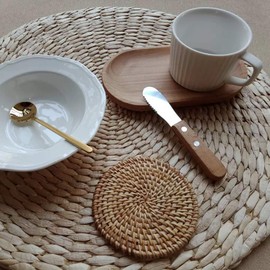 Goeielewe Set of 2 Butter Spreader Knife Stainless Steel Sandwich Cream Cheese Condiment Knives Set Kitchen Tools with Wood Handle, 5-Inch, Random Color