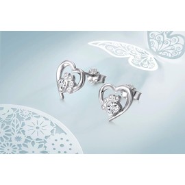 Wonvin Collection Womens 925 sterling silver 3D cute cat Lover Matte surface/smooth pendant necklace (Earrings+Necklace Set)