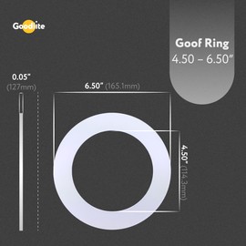 Goodlite White Goof Rings for Recessed Lighting Fixture, Outer Diameter 6.5-inch, Inner Diameter 4.5-inch, Ceiling Hole Cover, Can Light Goof Trim for Downlight, Matte Finish, 1ct. (G-98422)