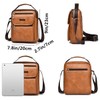 Zipper Buckle Leather Messenger Bag Crossbody Shoulder Bag Vintage Handle