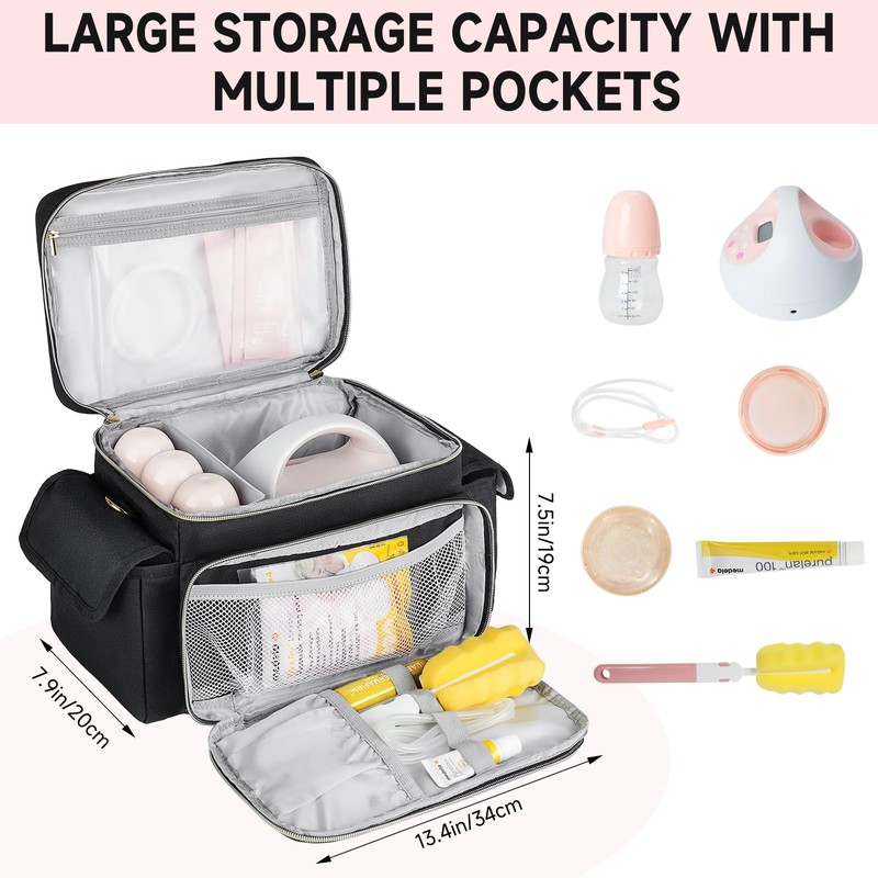 Breast Pump Bag Compatible with Spectra S1 and S2, Breast