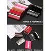 Waylipun Business Card Holder, Professional PU Leather & Stainless Steel