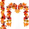 2 Pack Artificial Autumn Maple Leaf Garlands, Fake Fall Leaves