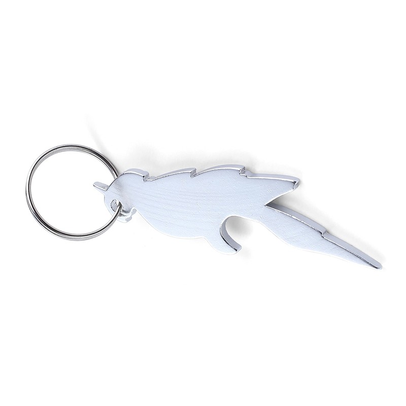 Komonee Parrot Silver Bottle Opener Key Chain Metal Wildlife Bird