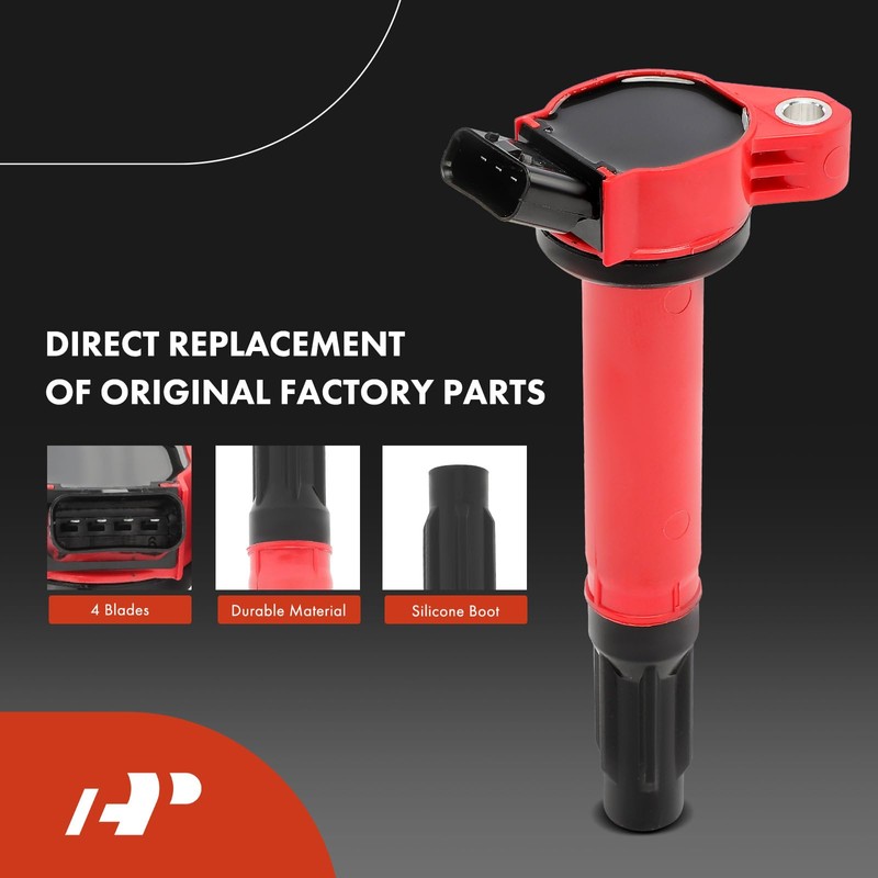 A-Premium Ignition Coil Pack and Iridium Spark Plugs Compatible with