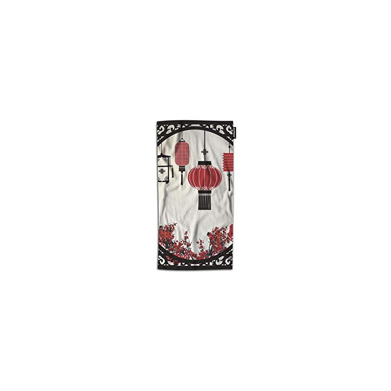 AOYEGO Chinese Lantern Hand Towel Festival Mid Autumn New Year
