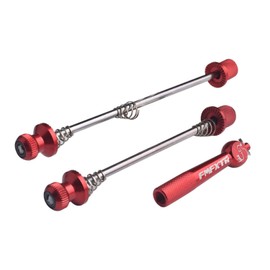PLATT Bicycle Quick Release, Front and Rear Wheel Quick Release Set, Quick Release Axles for Road Bike/Mountain Bike (Red/1 Pair)