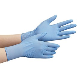 midori安全 Nitrile Gloves berute 790 Powder Free Blue (100 Pieces)
