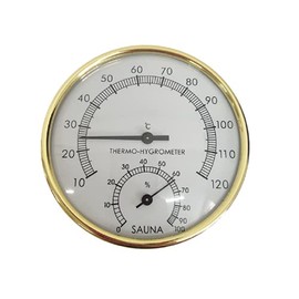 LW SPORT Sauna Thermometer/Hygrometer, for Baths, Hot Springs, Sauna Room, Thermometer, Hygrometer, Wall Mounted, Easy to View, High Precision, Waterproof, Metal, Dial