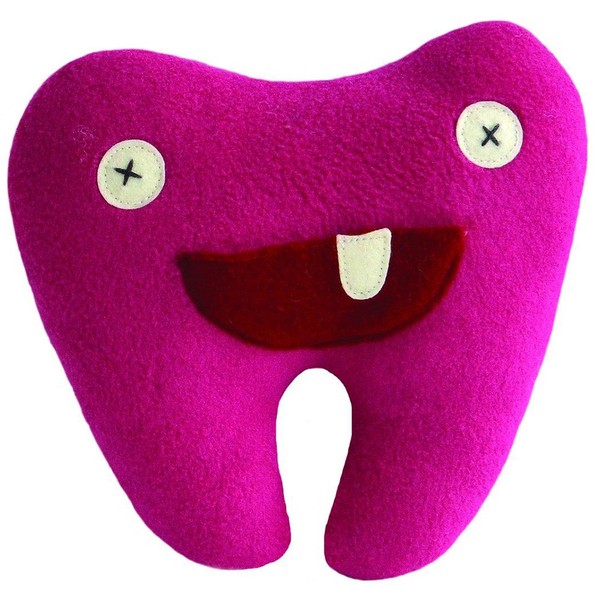 Cate & Levi - Handmade Tooth Fairy Pillow - Made in Canada - Eco-Friendly Polar Fleece (Pink)