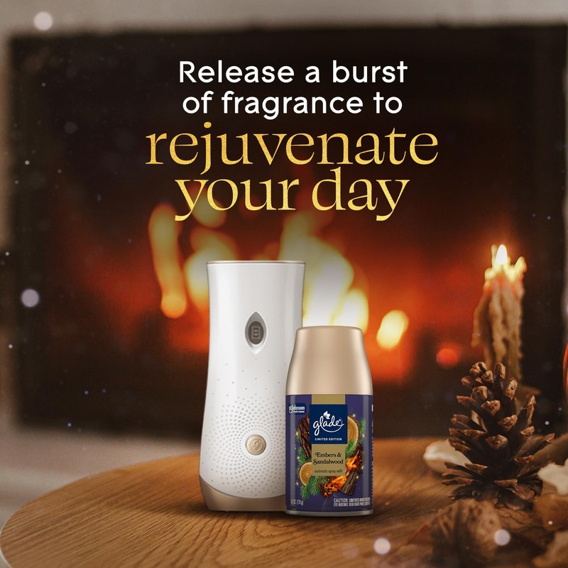 Glade Automatic Spray Refill, Embers & Sandalwood, Scented Air Freshener