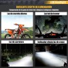 Faro Motocicleta De Led Carcasa Negra Para Ktm Exc Mx