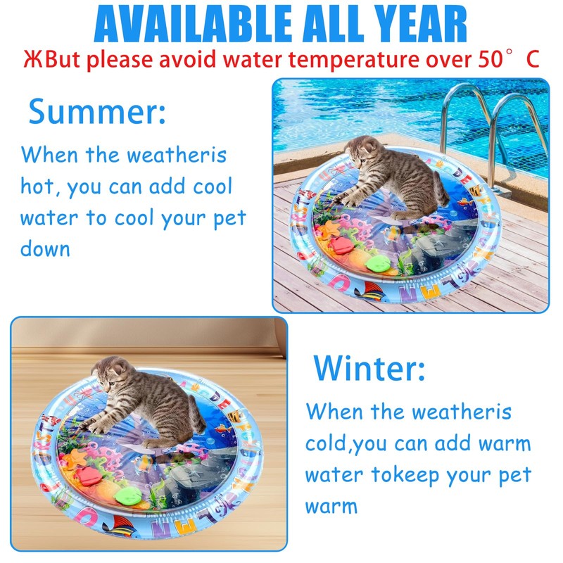 Inflatable Water Sensory Play Mat for Cats & Dogs –