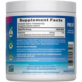 Natural VitalityPolvo de magnesio CALM sabor frambuesa y limón 8 oz