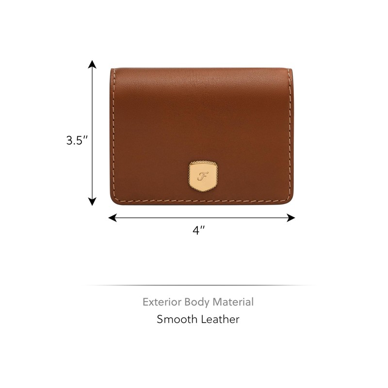 Fossil Women's LENNOX Smooth Leather Small Flap Wallet, SL10065200