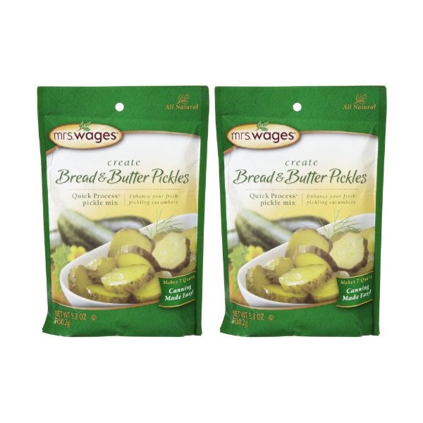 Mrs. Wages Create Bread 'n Butter Pickles Mix, 5.3 oz, 2 pk
