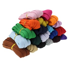 Elastic String Cord 20 Colors 3/8 Inch Flat Elastic Band Heavy Stretch String High Elasticity Knit Band for DIY Sewing Craft, Bedspread (100 Yards 3/8" 10mm)