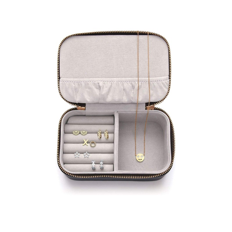 Estella Bartlett Faux Leather Mini Jewellery Box in Navy