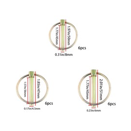 GIVIHGETI 18 Stück Klappsplinte Set, M4.5/M6/M8 Runde Klappstecker Sortiment Bolzen, Splintbolzen, Schnellspannsplinte, Rastsplinte, Rastbolzen Steckbolzen für Boot, Fahrrad, Anhänger, Traktor