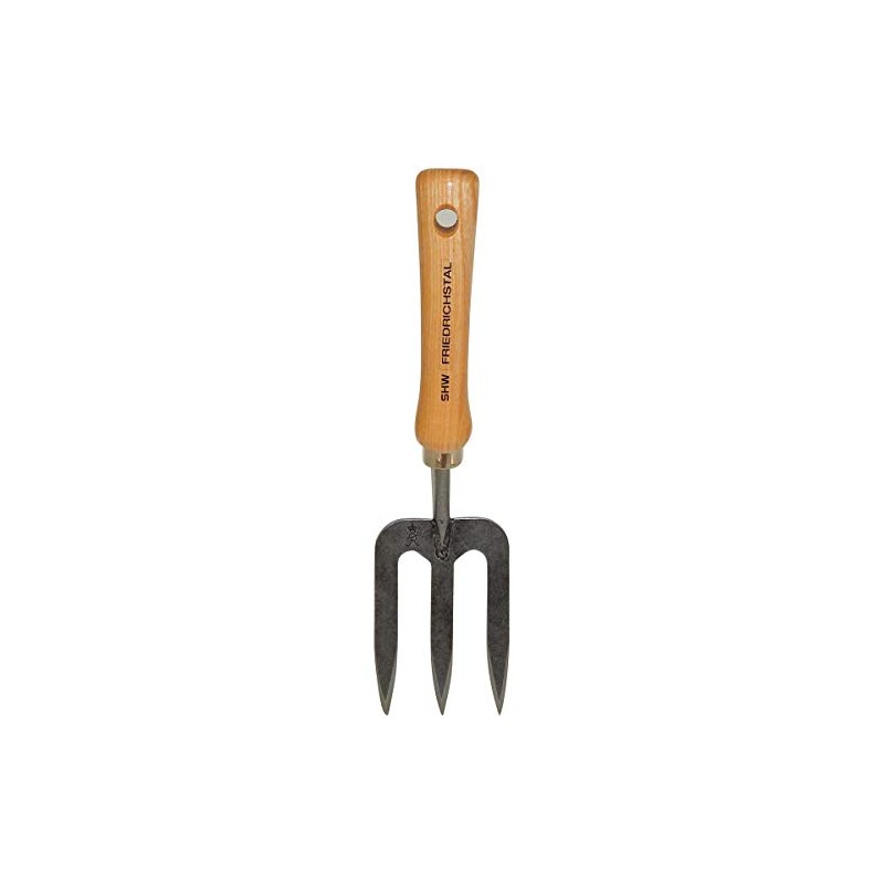 Hand Forged Hand Fork with Ash Wood Handle - Ideal
