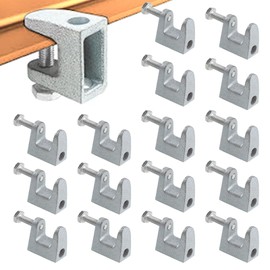CNQLIS Beam Clamp, 20 Pcs 3/8" 13/16" Zinc Plated Iron Safety C-Clamps 13/16" Jaw Opening for Welding/Carpenter/Building/Household Mount