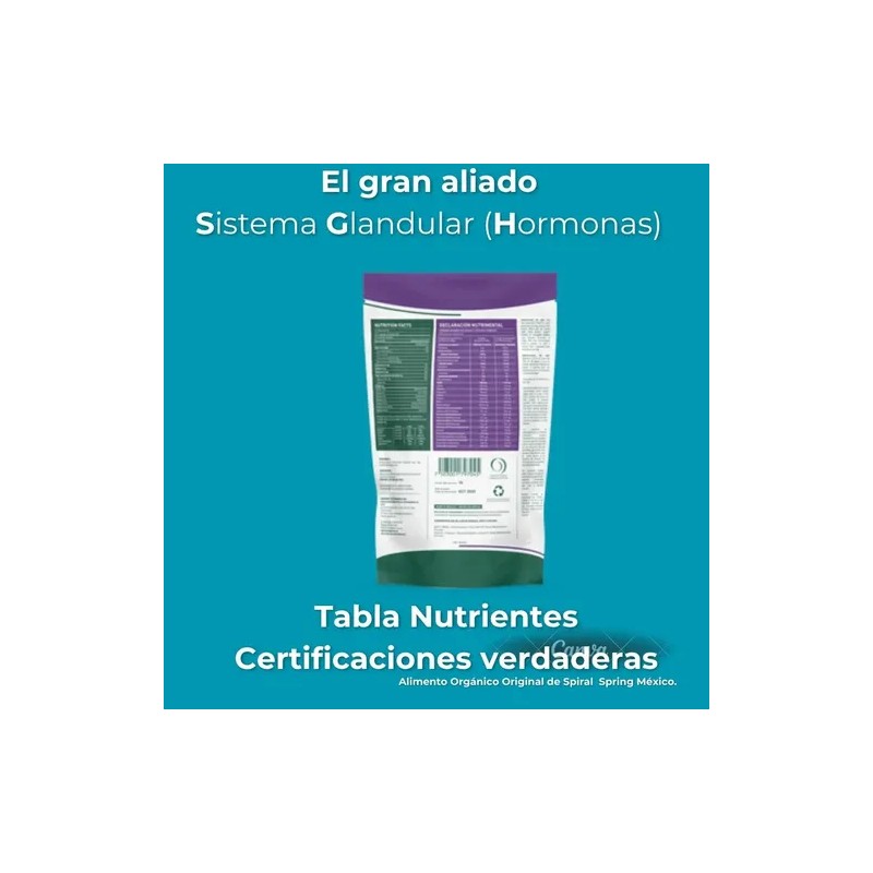 Alga Espirulina Lecitina De Soya 1 Bolsa De 200grs Cu