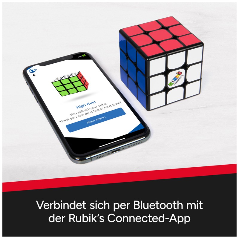 Rubik's ConnectedX Electronic 3x3 Cube for Beginners and Professionals, Bluetooth