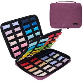 PACMAXI 48 Watch Bands Storage Bag, Watch Band Carrying Case Fits for the Most Sizes of Watch Bands, Organizer for Watch Bands Holds 48 Pieces, Bag Only (Purple)