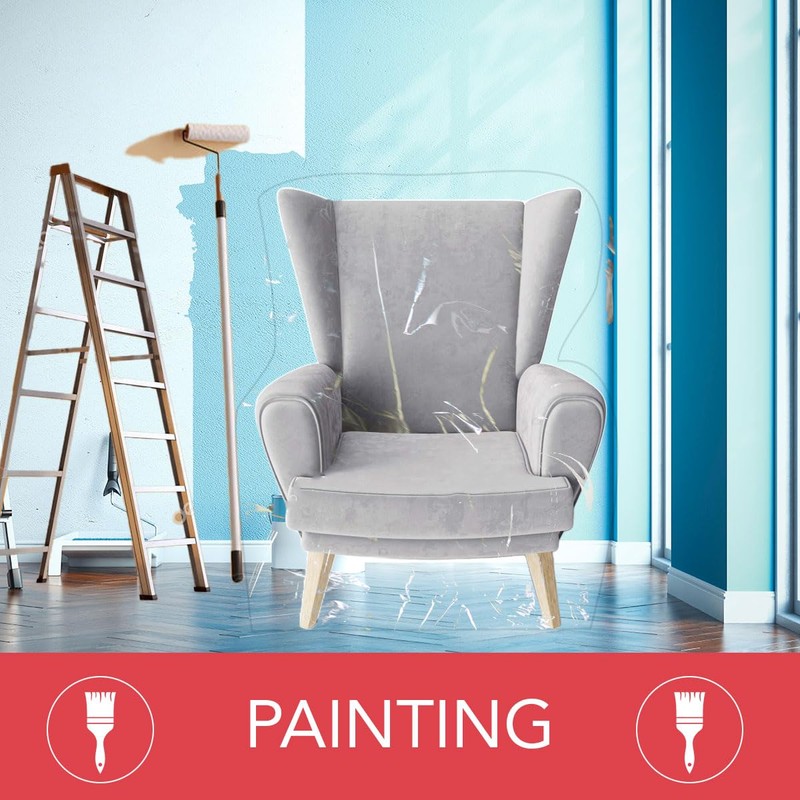 LAMINET Heavy-Duty Plastic Recliner Cover – Clear Vinyl Waterproof Protector