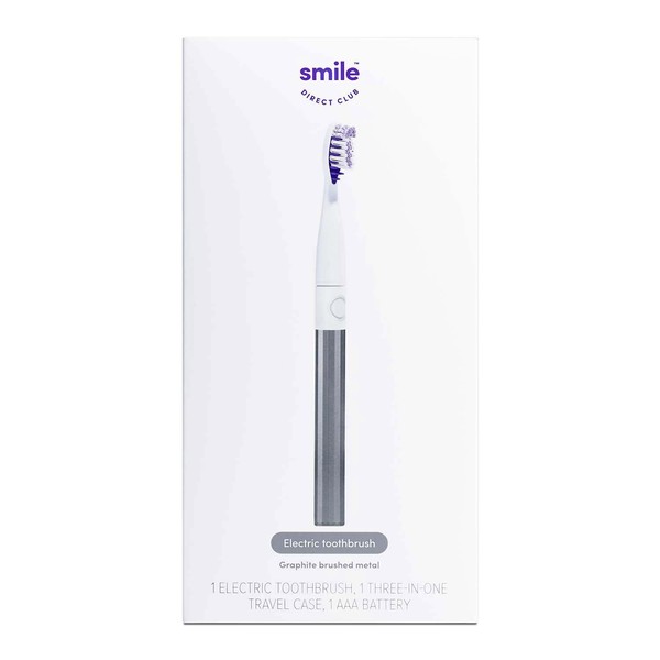 SmileDirectClub Electric Toothbrush with 3-in-1 Travel Case, Mirror Mount, and Stand, Graphite
