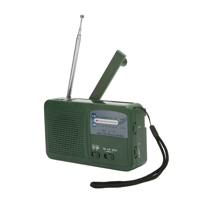 Solar Hand Crank Radio Multifunction Portable Rechargeable Emergency Radio with