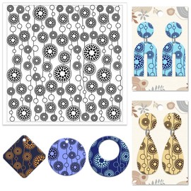 CHGCRAFT Polka Dots Circles Pearl Silicone Texture Stamp Polymer Clay Molds DIY Clay Texture Tools for Clay Pottery Earring Jewelry Making Stamp Engraving Machines, Round, 5.5x5.5inch