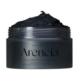 ARENCIA- Exfoliante corporal y cuero cabelludo con sal marina Fresh Cloud de Arencia (negro): exfoliante, eliminador de imperfecciones para una piel suave y sedosa